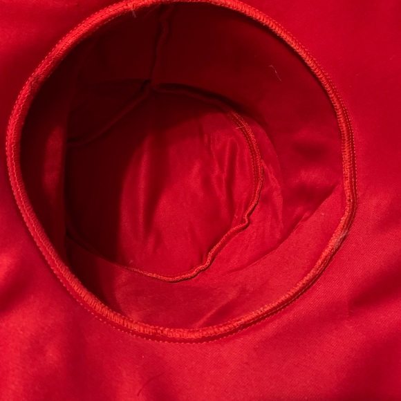 Dress Up Gigantic Red Feather Hat for the Holidays - Picture 4 of 5
